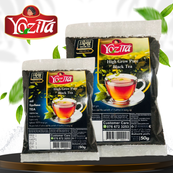 YOZITA Premium Ceylon Black Tea 200g Powder – 100% Pure Sri Lankan Tea